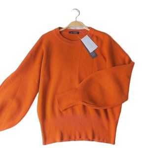 Minimary Korean Balloon Sleeve Dolman Sweater | Soft Dark Orange NEW